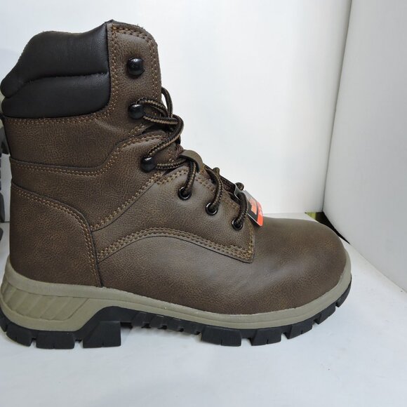 Brahma Vertex Men's 8" Steel Toe Slip and Oil Resistant Brown Work Boots Size 7 - Picture 4 of 6